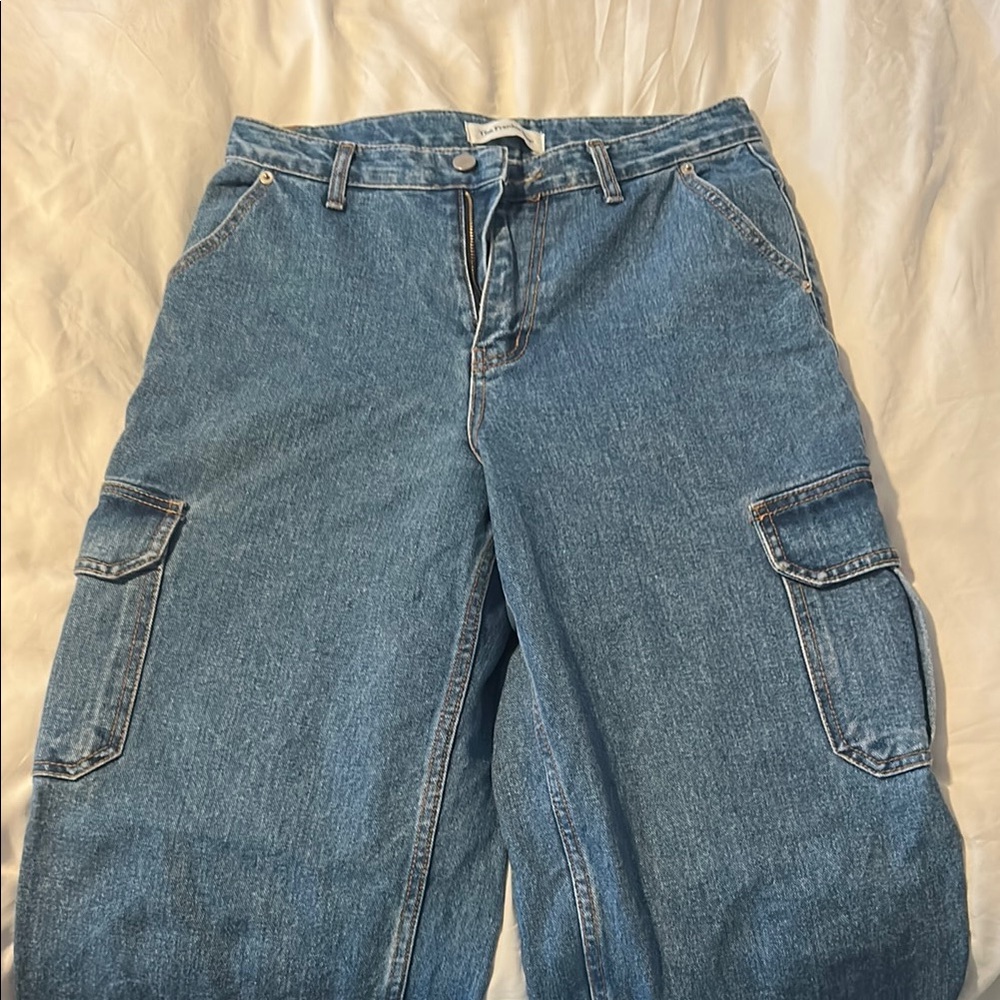 The Frankie Shop Blue Cargo Jeans